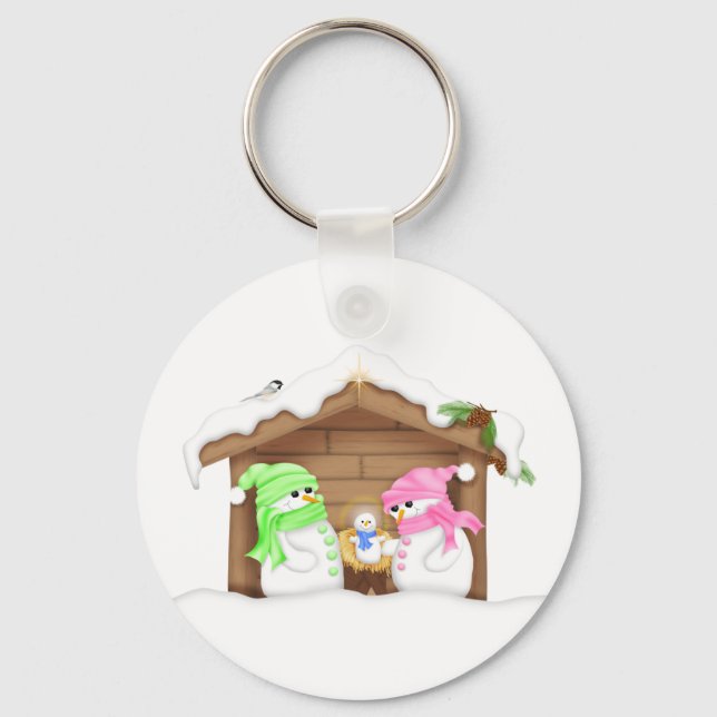 Niedlicher Weihnachtsmann Schlüsselanhänger (Vorderseite)