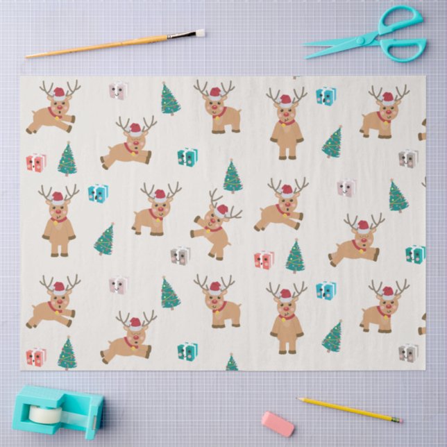 Niedlicher Weihnachtsmann Seidenpapier (Basteln)