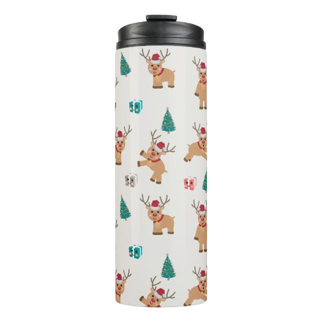 Niedlicher Weihnachtsmann Thermosbecher (Vorderseite)