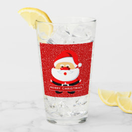 Niedlicher Weihnachtsmann und Schnee Weihnachten Glas