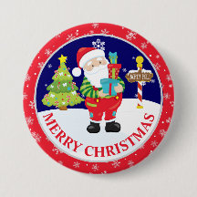 Niedlicher Weihnachtsmann und schneesichere Weihna