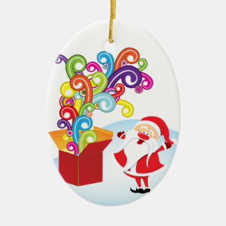 Niedlicher Weihnachtsmann und Weihnachtsschmuck de