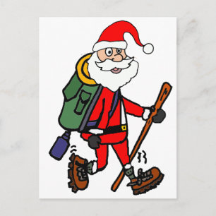 Niedlicher Weihnachtsmann Wandern Weihnachten Cart