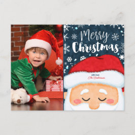 Niedlicher Weihnachtsmann Weihnachts-Foto Postkart Postkarte