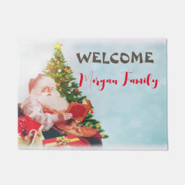 Niedlicher Weihnachtsmann, Weihnachtsbaum Fußmatte