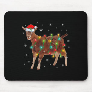 Niedlicher Weihnachtsmann Ziege Weihnachtsbaum Lic Mousepad