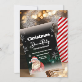 Niedlicher Weihnachtsmarkt und Schneeflocken Thema Einladung