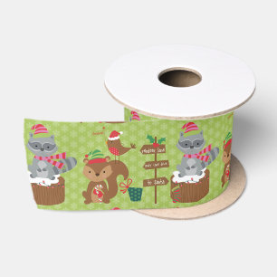 Niedlicher Weihnachtsmarsch und Eichhörnchen & Sch Satinband