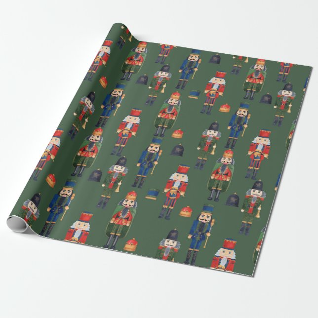 Niedlicher WeihnachtsNutcracker Geschenkpapier (Ungerollt)