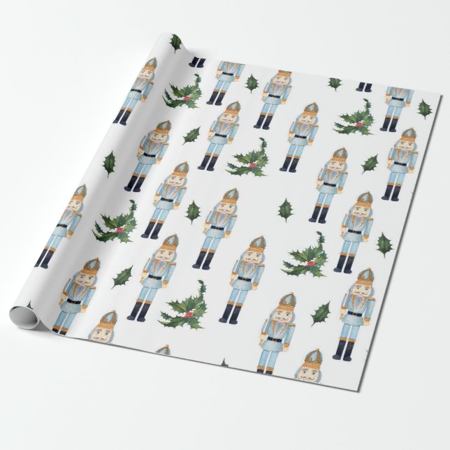 Niedlicher WeihnachtsNutcracker Geschenkpapier (Ungerollt)