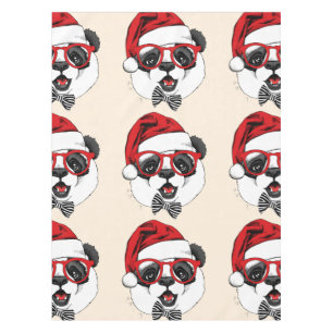 niedlicher Weihnachtspanda Tischdecke
