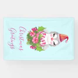 Niedlicher Weihnachtspenguin der Weihnachtsmannmüt Banner