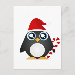 Niedlicher WeihnachtsPenguin Feiertagspostkarte