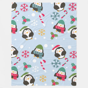 Niedlicher WeihnachtsPenguin Fleecedecke