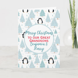 Niedlicher Weihnachtspenguin Groß Grandson Feiertagskarte