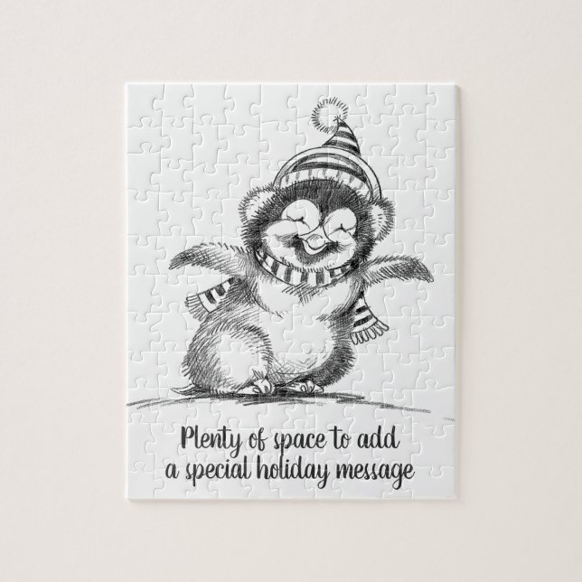 Niedlicher Weihnachtspenguin, Happy Baby Bird (Vertikal)