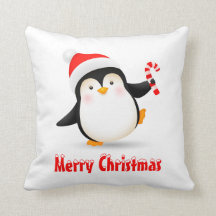 Niedlicher WeihnachtsPenguin mit Weihnachtsmannmüt