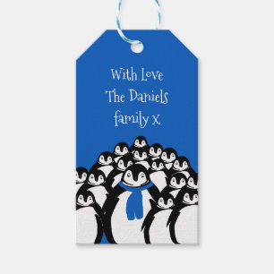 Niedlicher Weihnachtspenguin Personalisierte Gesch Geschenkanhänger