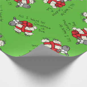 Niedlicher Weihnachtsschlaf Cartoon Geschenkpapier