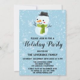 Niedlicher Weihnachtsschneefest Party Weißer Schne Einladung