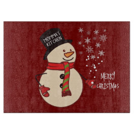 Niedlicher Weihnachtsschneemann Cartoon Custom Hol Schneidebrett