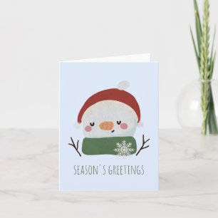Niedlicher Weihnachtsschneemann Karte