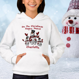 Niedlicher Weihnachtsschneemann, Kinder Name Hoodi Hoodie