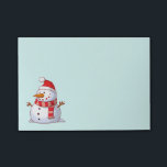 Niedlicher Weihnachtsschneemann Post-it Klebezettel<br><div class="desc">Ein niedlicher Weihnachtsschneemann, der irgendwie chubby und fröhlich einen gestreiften Schal und einen roten Weihnachtshut trägt. Feierlich und unterhaltsam.</div>