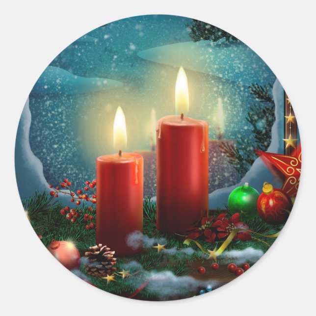 Niedlicher Weihnachtssticker Runder Aufkleber (Vorderseite)