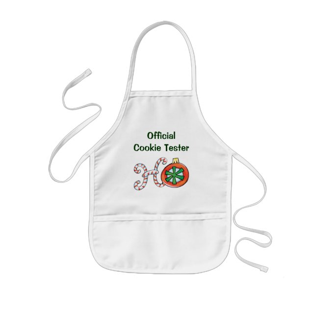Niedlicher Weihnachtstext, Ho in Candy Canes Ornam Kinderschürze (Vorne)