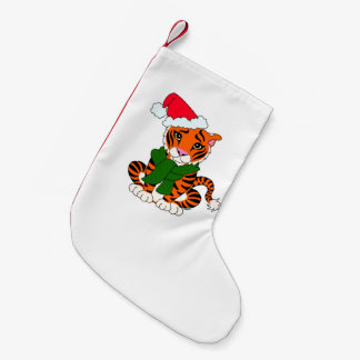 Niedlicher Weihnachtstiger-Strumpf Kleiner Weihnachtsstrumpf