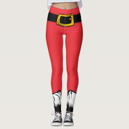 Niedlicher Weihnachtsurlaub Roter Weihnachtsmann Leggings