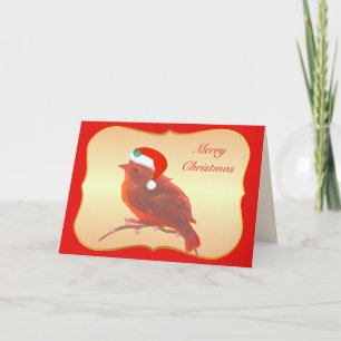 Niedlicher Weihnachtsvogel Karte