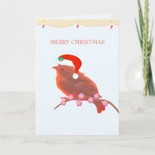Niedlicher Weihnachtsvogel Karte