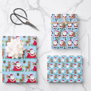Niedlicher WeihnachtsWeihnachtsmann Geschenkpapier Set
