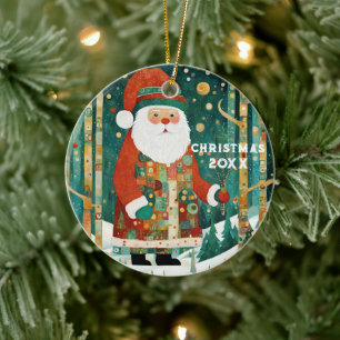 Niedlicher WeihnachtsWeihnachtsmann Keramik Ornament