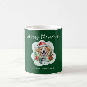 Niedlicher Weihnachtswelpen Kaffeetasse