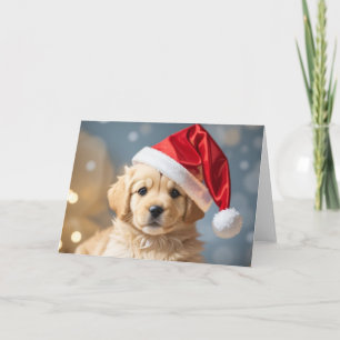 Niedlicher Weihnachtswelpen Karte