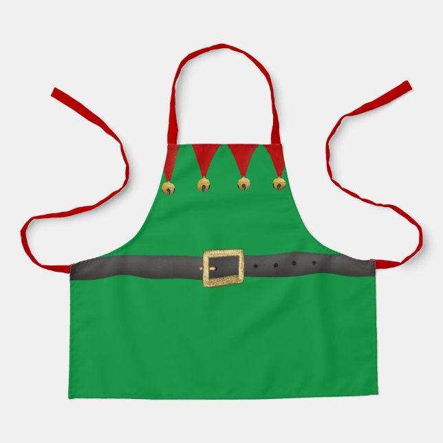 Niedlicher Weihnachtswerkstatt Elf Weihnachten Schürze (Vorderseite)