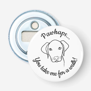 Niedlicher Weimaraner Hund im Bedarf an einem Weg Flaschenöffner