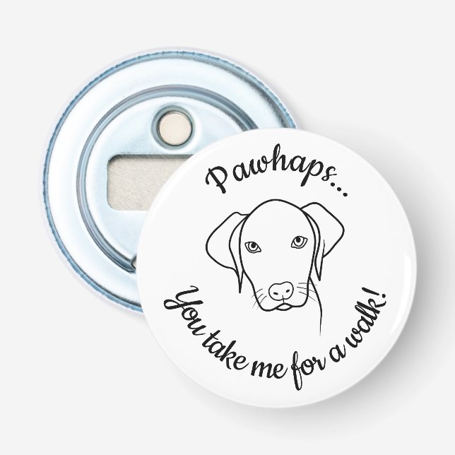 Niedlicher Weimaraner Hund im Bedarf an einem Weg Flaschenöffner (Vorderseite)