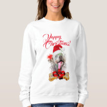 Niedlicher Weimaraner Hund Yappy Weihnachten