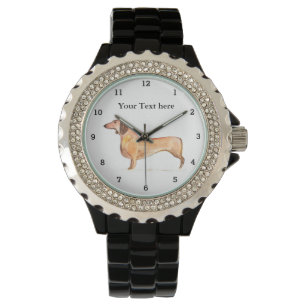 Niedlicher Weiner Dackel Hund Welpe Tier Lover Armbanduhr