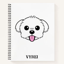 Niedlicher weißer Bichon Frise Hund klebt Zunge he