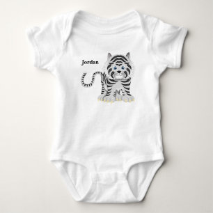 Niedlicher weißer das Baby-Tiger des Kindes Baby Strampler