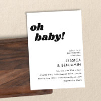 Niedlicher weißer Hintergrund Moderne Oh Babydusch