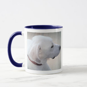 Niedlicher weißer Labrador Hund Profil Proud Vater Tasse