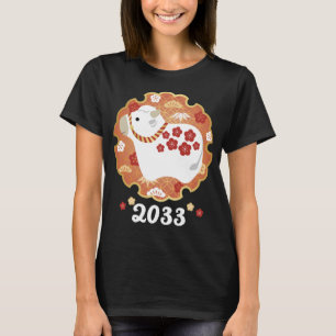 Niedlicher weißer Ochse, Chinesisches Neujahr des  T-Shirt