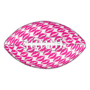 Niedlicher, weißer Rosa Küsse Muster Krawatte Case Football