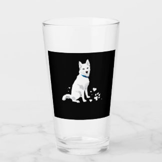 Niedlicher weißer sibirischer Husky - Sweet White Glas